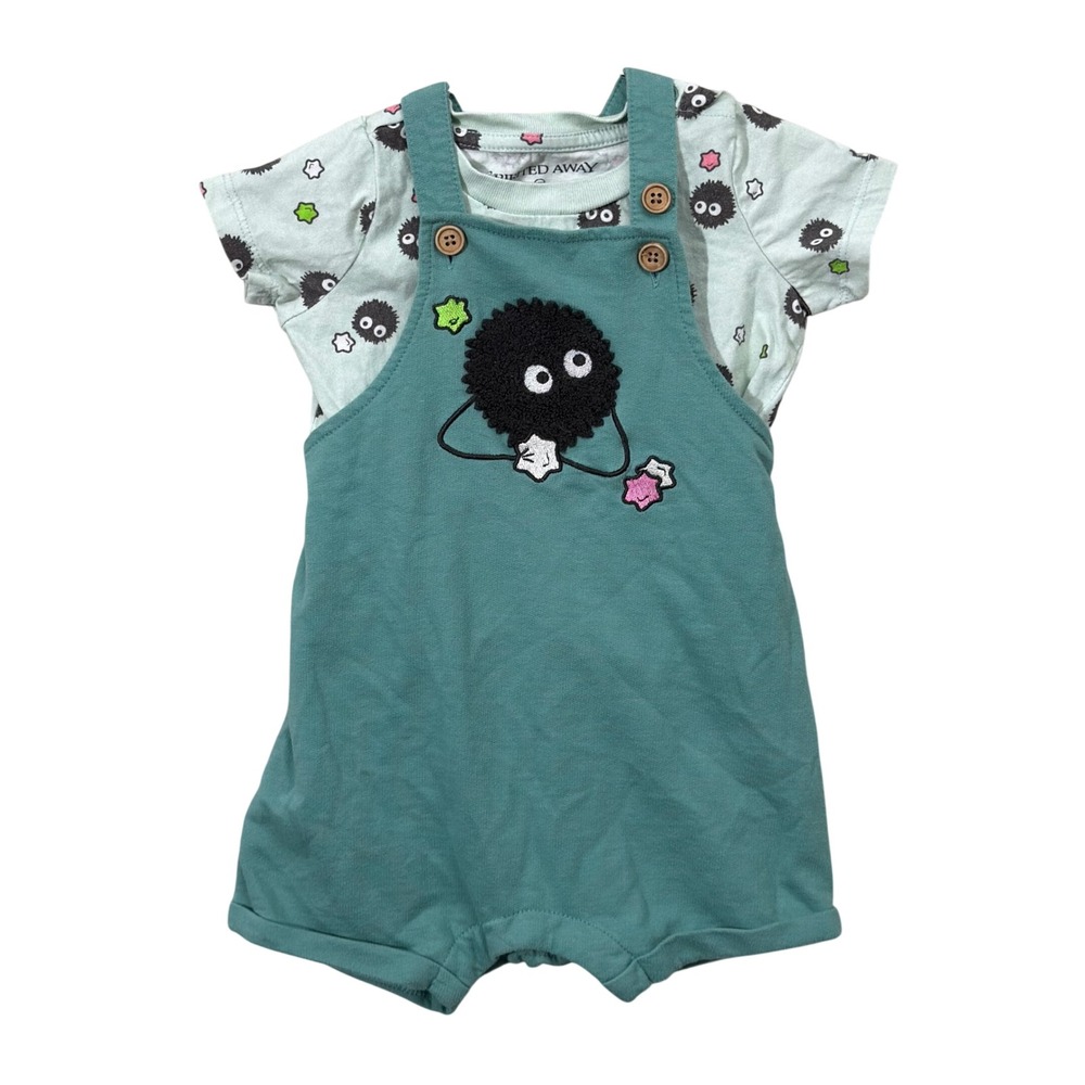 BoxLunch Spirited Away Soot Sprite Baby Overall Set 12M Studio Ghibli